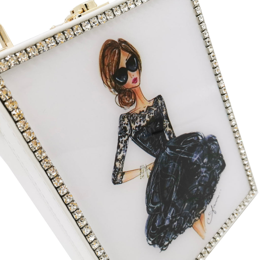 Fashion Printed Pattern Handbag Acrylic Female Bag