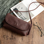 Vintage Literature Style Horizontal Soft Leather mini Bag