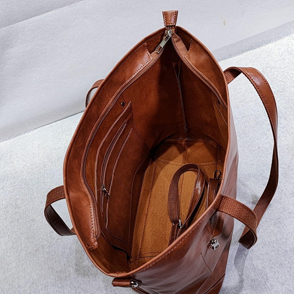 Vintage Vegetable Soft Oil Waxed Shoulder Crossbody Bag