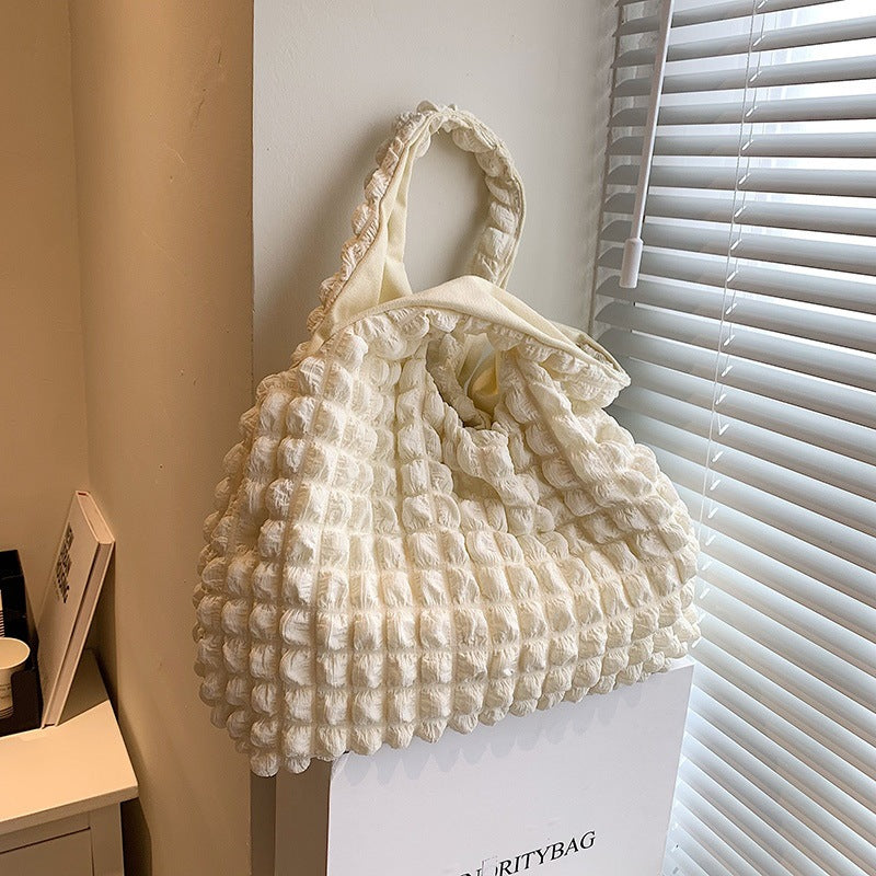 Cloud Bubble Large Capacity Pleated Girl Shoulder Bag