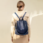 Versatile Large-Capacity Anti-Theft Bag Soft Leather Backpack
