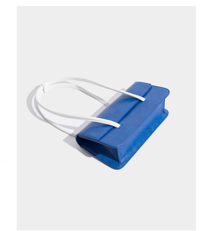 High Sense Of Klein Blue Contrast Color shoulder bag Women