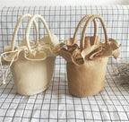 Popular Thin Paper Braids Hat And Straw Women's Bag