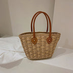 Fashionable One-shoulder Large-capacity All-match Straw Basket Bag