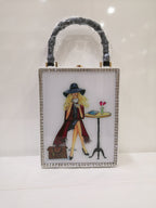 Fashion Printed Pattern Handbag Acrylic Female Bag