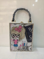 Fashion Printed Pattern Handbag Acrylic Female Bag