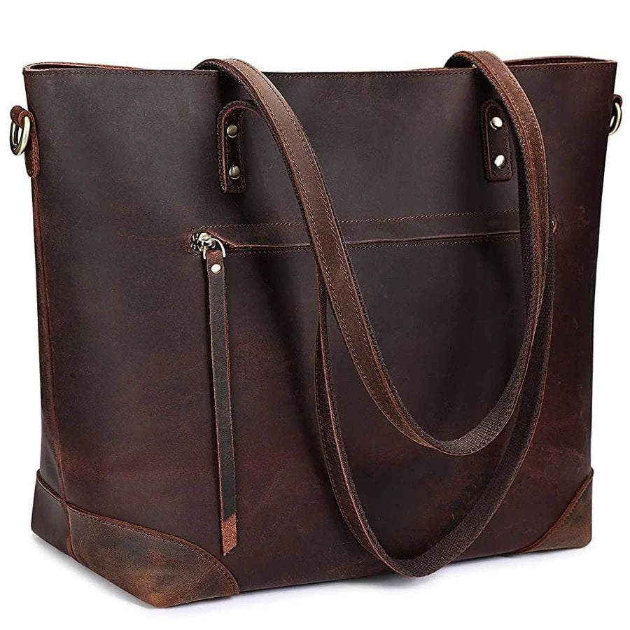 Vintage Vegetable Soft Oil Waxed Shoulder Crossbody Bag