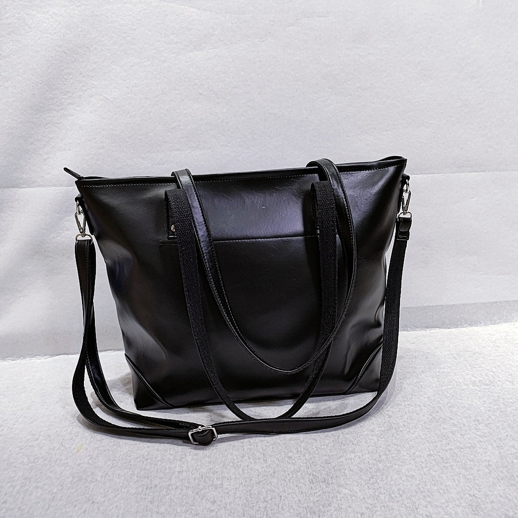 Vintage Vegetable Soft Oil Waxed Shoulder Crossbody Bag