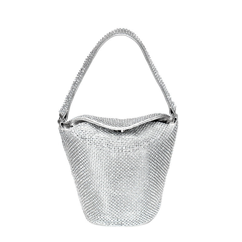 Cross-border New European And American Diamond Encrusted Dinner Bag