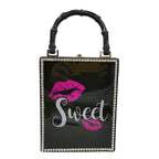 Fashion Printed Pattern Handbag Acrylic Female Bag