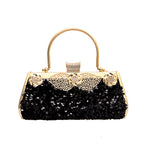 Metal Handbag With Diamond evening bag