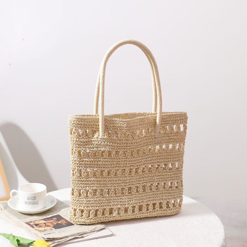 New Straw Woven Hollow One-shoulder Woven Bag