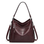 One Shoulder Vintage Tote Bag In Soft Leather