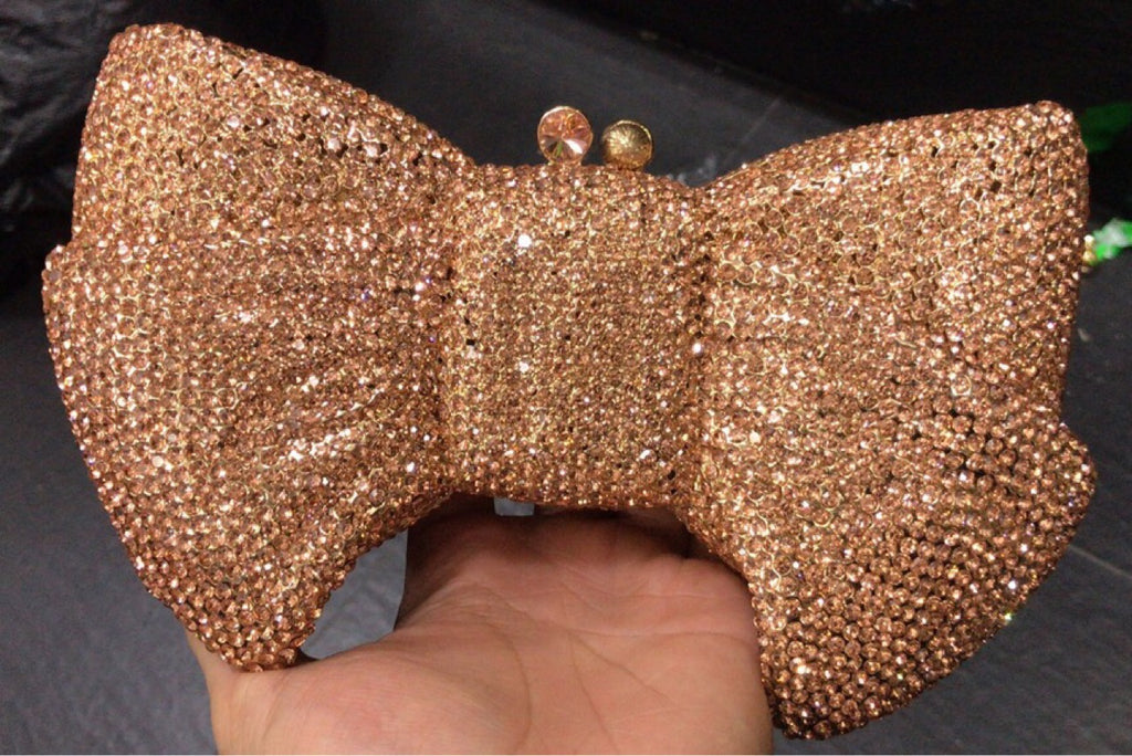 Women's New Bow And Diamond Evening Bag