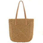 Large Capacity Straw Beach Shoulder Bag