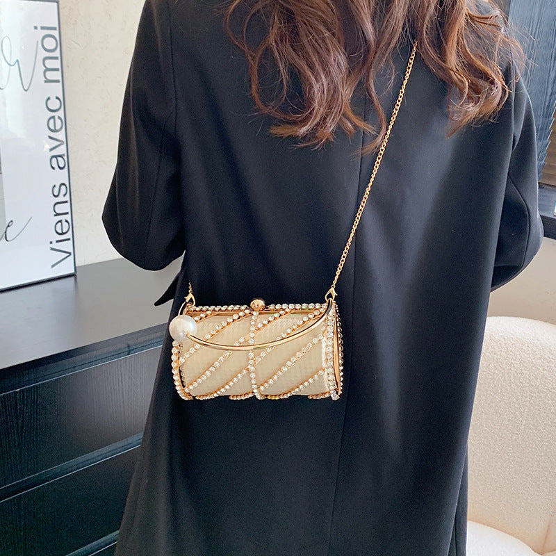 Women's Metal Hand Cage One evening Bag