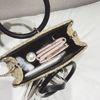 The New Small Round Bag Made Of Grass Single crossbody Bag Simple