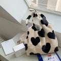 Autumn And Winter New Love Plush One Shoulder Tote Bag