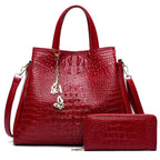 Classic Pattern Women's One-shoulder Diagonal Bag Simple Large-capacity Handbag
