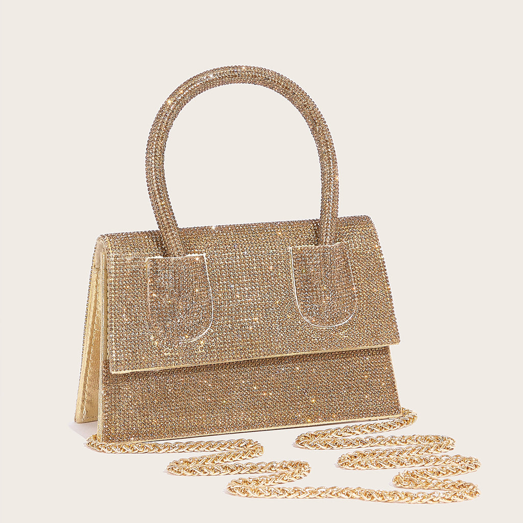 Shiny Hand Hold Diamond-encrusted Rhinestone Dinner Party Bag