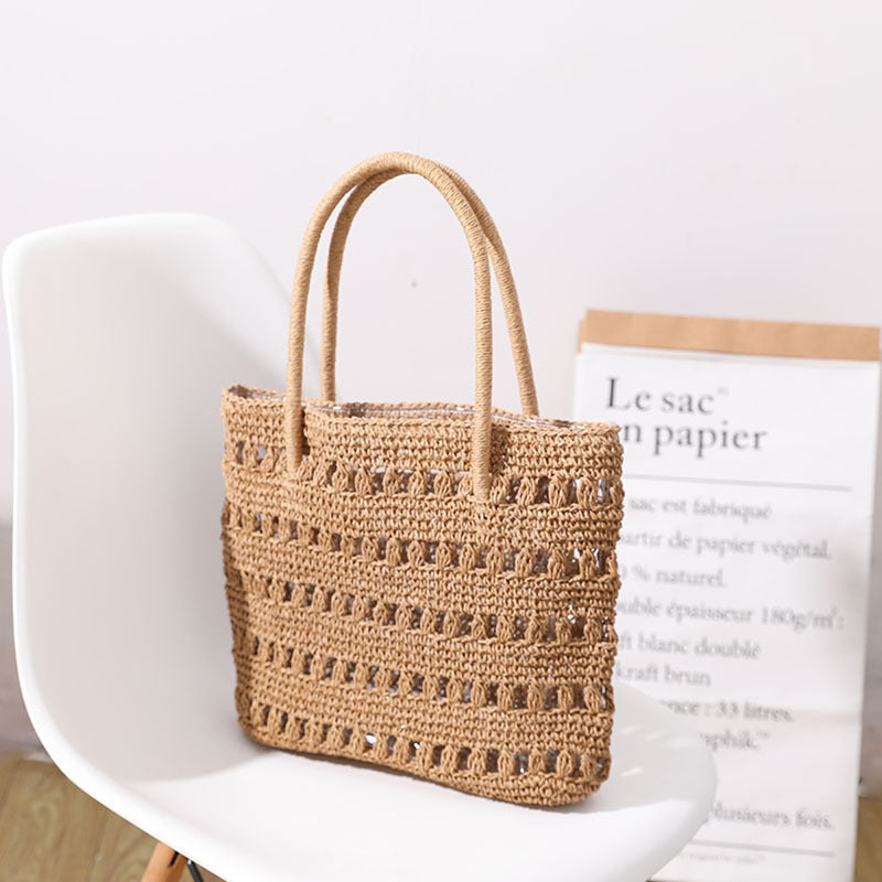 New Straw Woven Hollow One-shoulder Woven Bag
