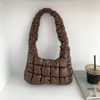 High-grade Small Design One-shoulder Cotton-padded Jacket Bag
