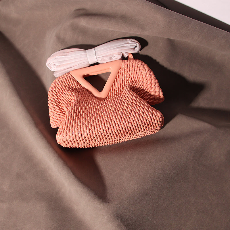 Hand Carry Crossbody Shoulder Bag In Genuine Leather
