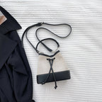Hand-held One-shoulder Patchwork Trendy Small bucket Bag