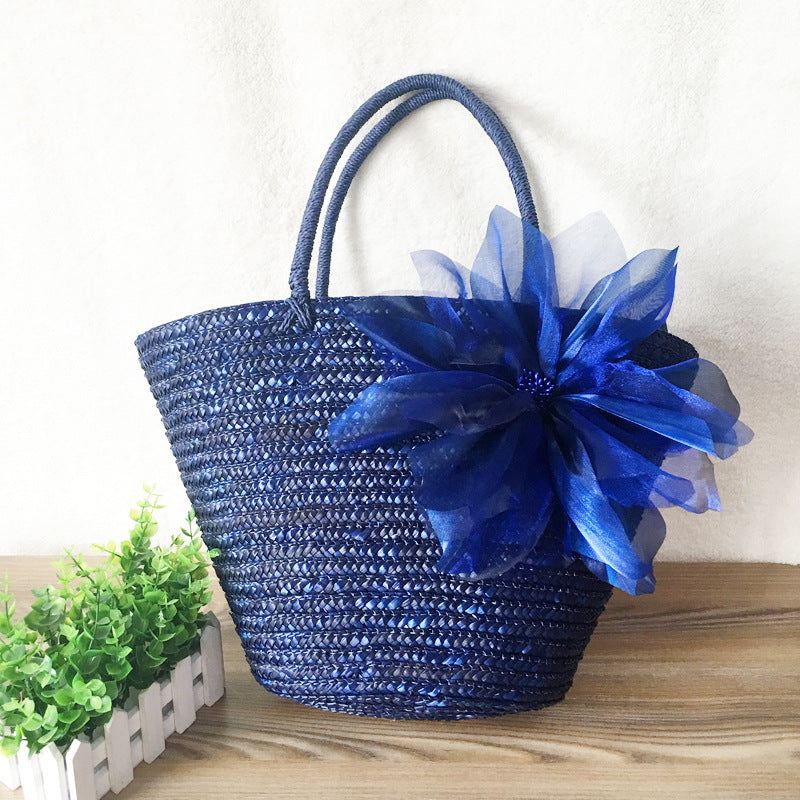 Fashionable Natural Wheat Straw Woven Shoulder Bag