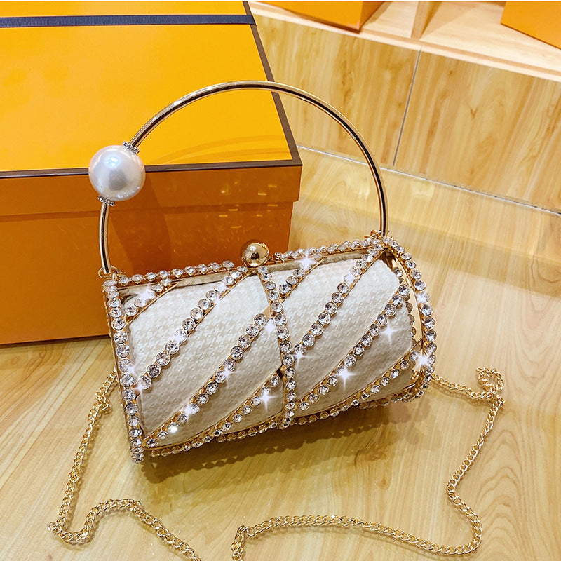 Women's Metal Hand Cage One evening Bag