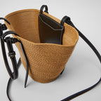 New Straw Color-blocking Basket Large Capacity Handwoven Bag
