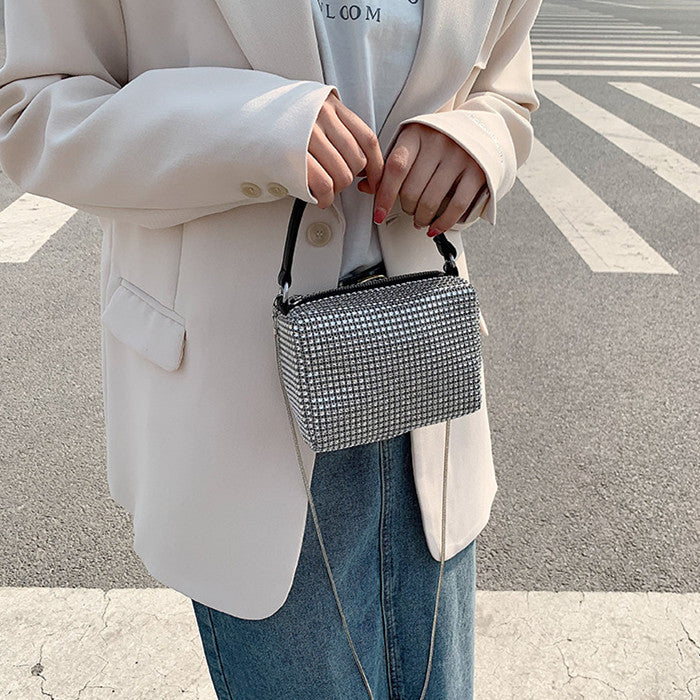 Women's Rhinestone New Fashion Chain Hand-held Messenger Bag