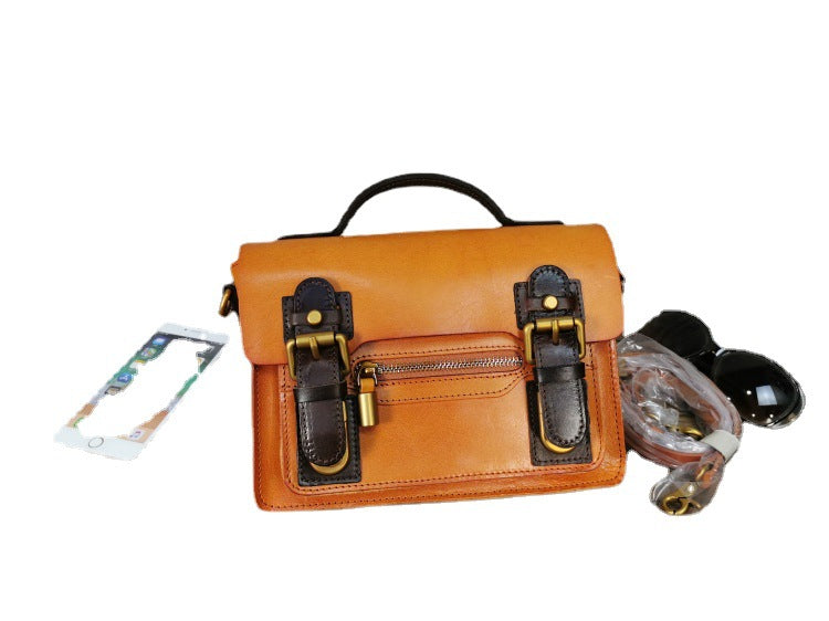 Women's Leather Hard Tanned Vintage Messenger Bag