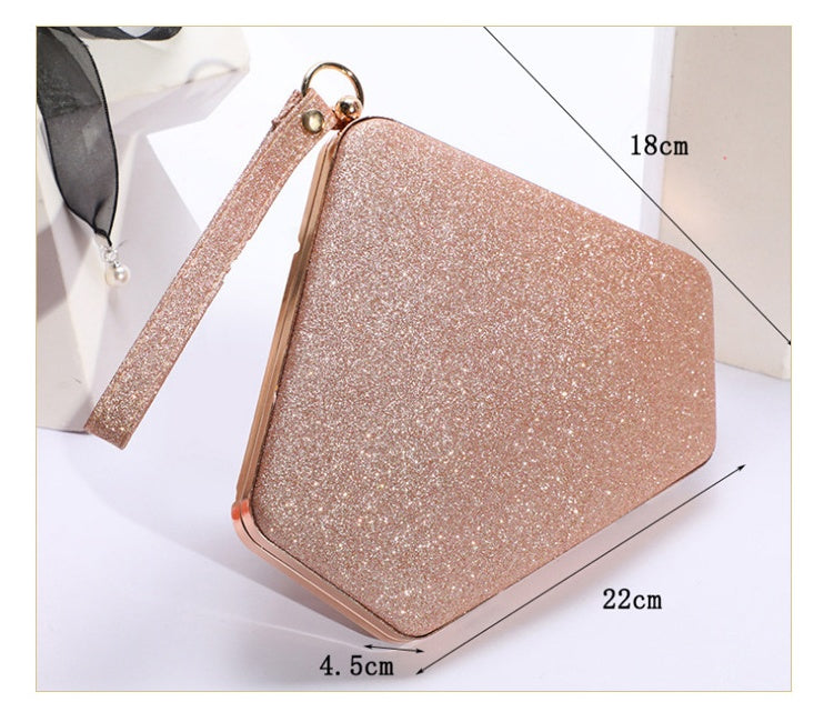 Women's Fashionable Hand Bill Of Lading evening Bag Reflective Gloss