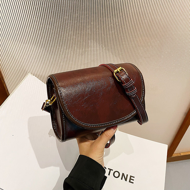 Small Texture Portable Small Square Single Shoulder Crossbody Bag Female