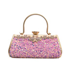 Metal Handbag With Diamond evening bag
