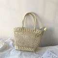 Fashion Simple Casual Hollow Straw bucket Bag
